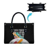 Never Forget Pluto Leather Bag Retro Space Astronomy Science