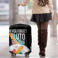 Never Forget Pluto Luggage Cover Retro Space Astronomy Science