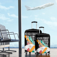 Never Forget Pluto Luggage Cover Retro Space Astronomy Science