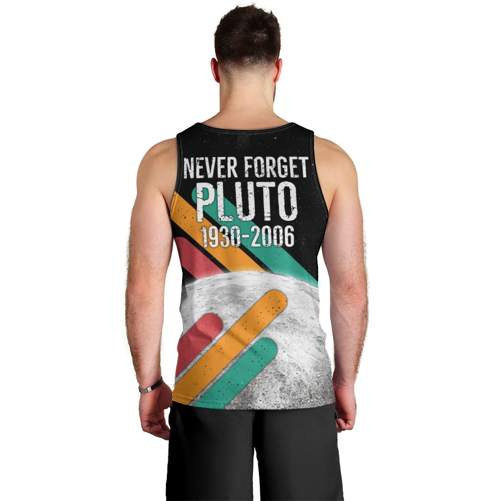 Never Forget Pluto Men Tank Top Retro Space Astronomy Science
