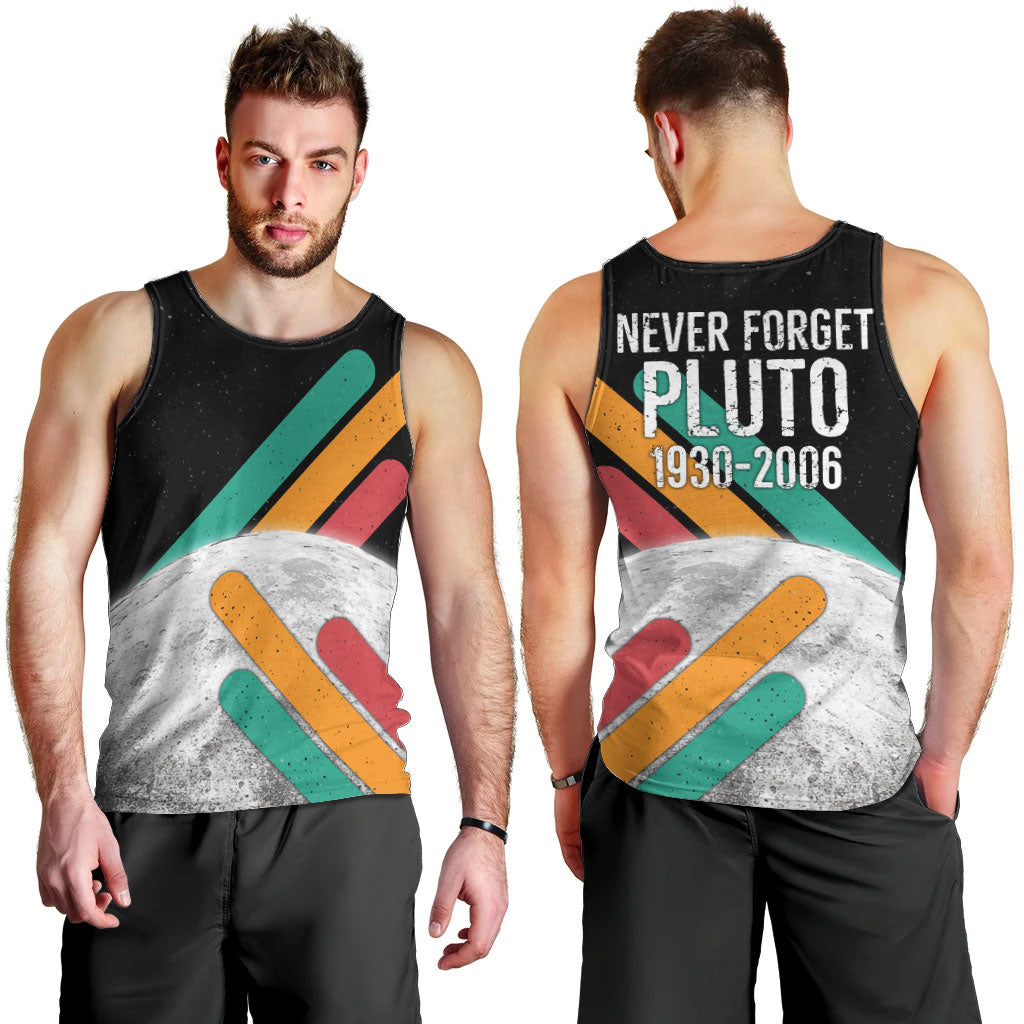 Never Forget Pluto Men Tank Top Retro Space Astronomy Science