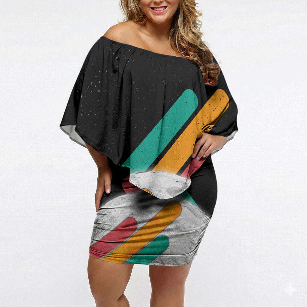 Never Forget Pluto Off Shoulder Short Dress Retro Space Astronomy Science