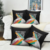 Never Forget Pluto Pillow Cover Retro Space Astronomy Science