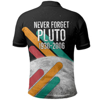 Never Forget Pluto Polo Shirt Retro Space Astronomy Science