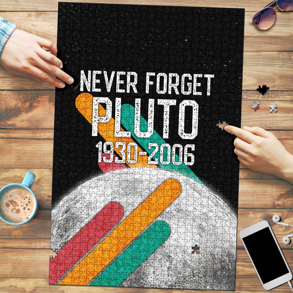 Never Forget Pluto Puzzle Retro Space Astronomy Science
