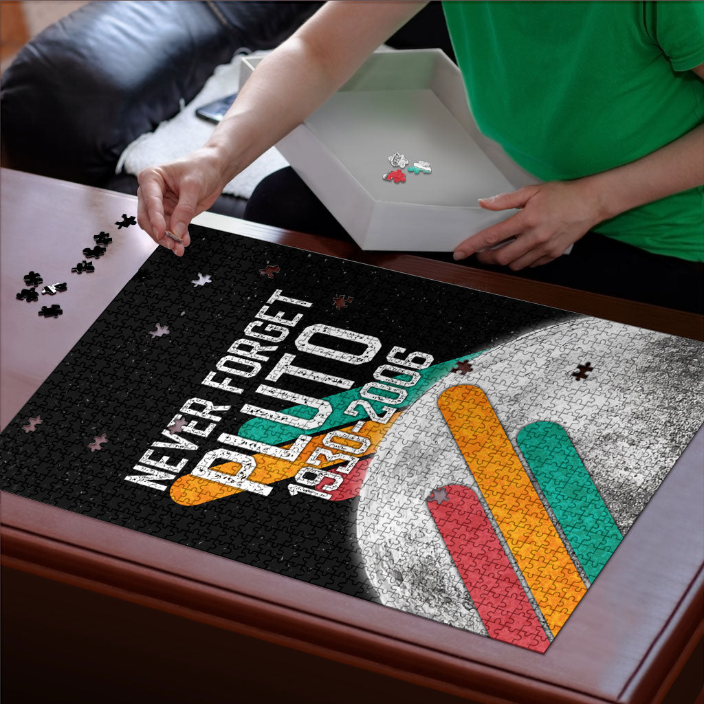 Never Forget Pluto Puzzle Retro Space Astronomy Science