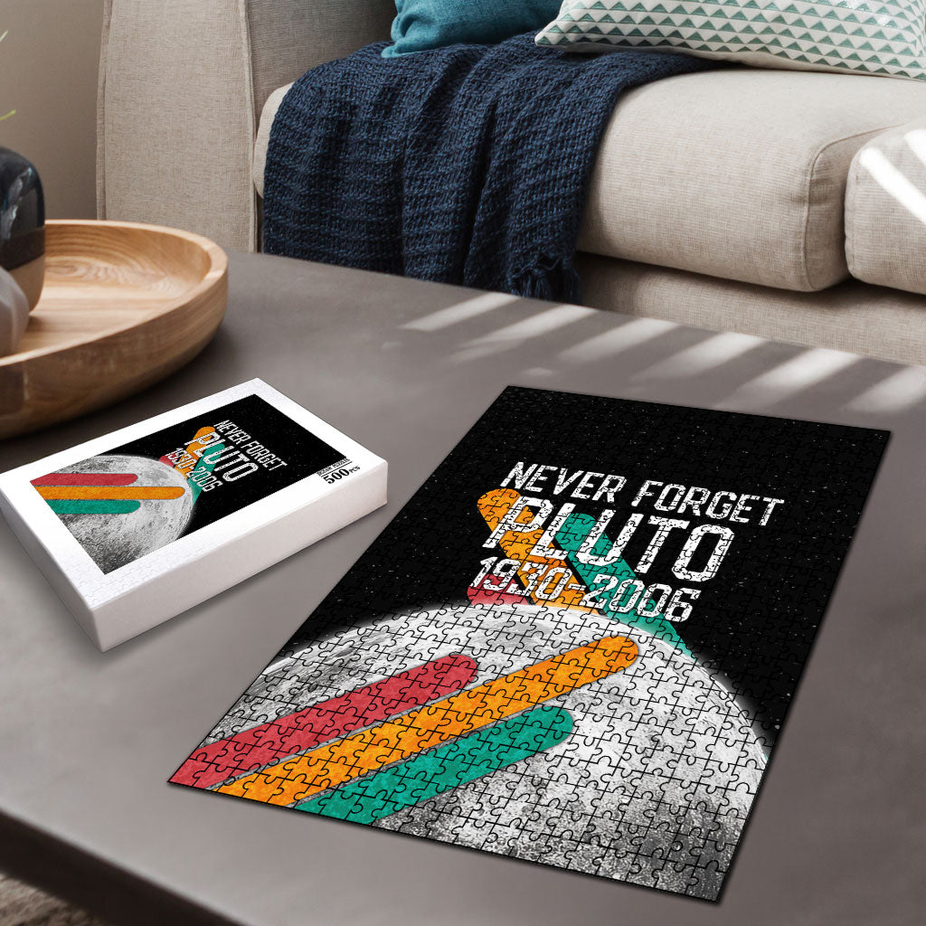 Never Forget Pluto Puzzle Retro Space Astronomy Science