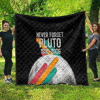 Never Forget Pluto Quilt Retro Space Astronomy Science
