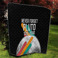 Never Forget Pluto Quilt Retro Space Astronomy Science