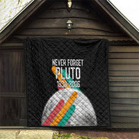 Never Forget Pluto Quilt Retro Space Astronomy Science
