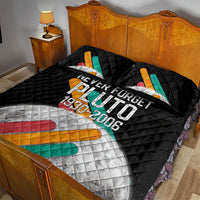 Never Forget Pluto Quilt Bed Set Retro Space Astronomy Science