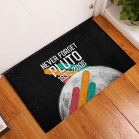 Never Forget Pluto Rubber Doormat Retro Space Astronomy Science