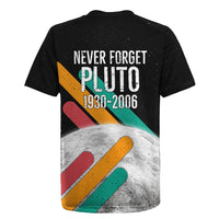 Never Forget Pluto Rugby Jersey Retro Space Astronomy Science