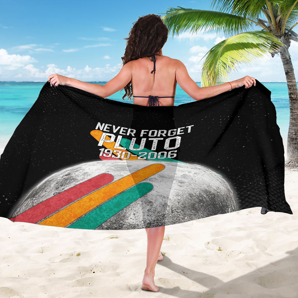 Never Forget Pluto Sarong Retro Space Astronomy Science