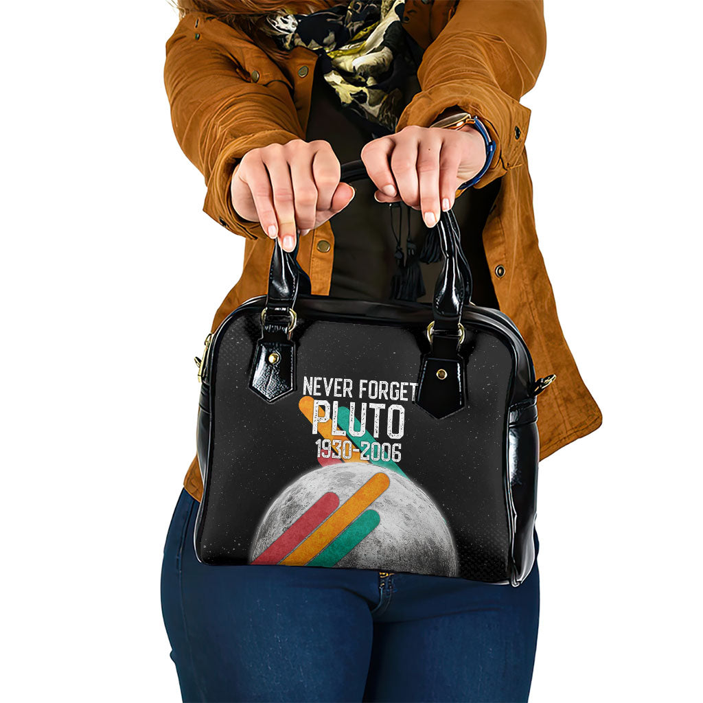 Never Forget Pluto Shoulder Handbag Retro Space Astronomy Science