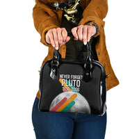 Never Forget Pluto Shoulder Handbag Retro Space Astronomy Science