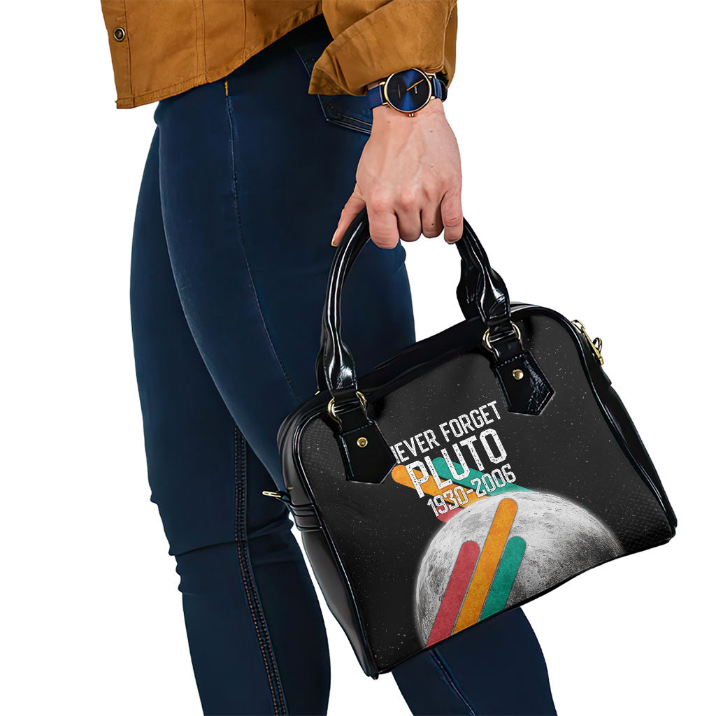 Never Forget Pluto Shoulder Handbag Retro Space Astronomy Science