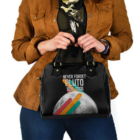 Never Forget Pluto Shoulder Handbag Retro Space Astronomy Science