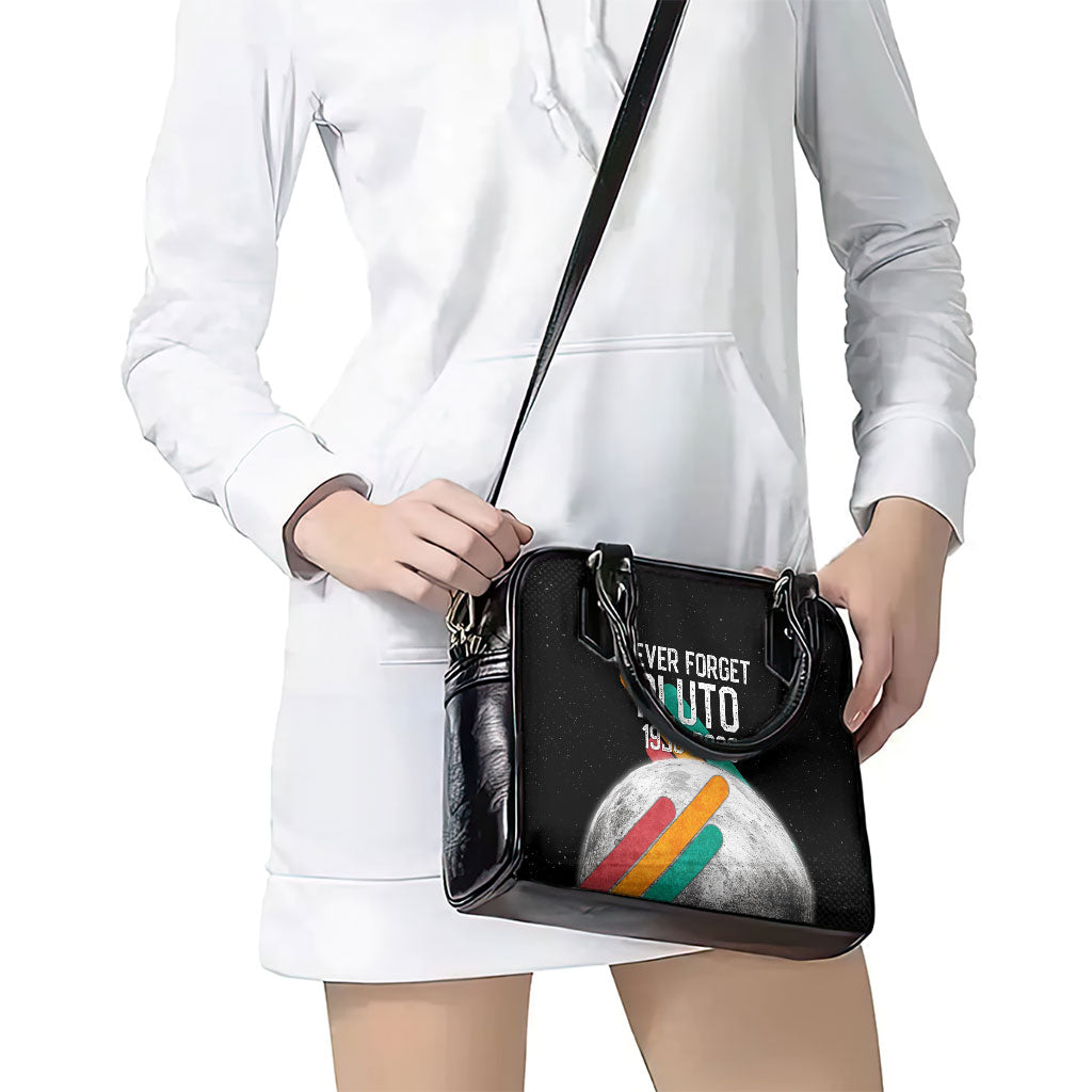 Never Forget Pluto Shoulder Handbag Retro Space Astronomy Science