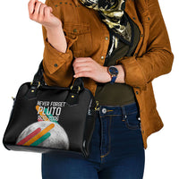 Never Forget Pluto Shoulder Handbag Retro Space Astronomy Science