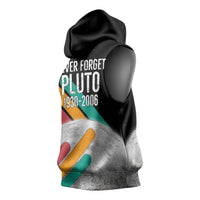 Never Forget Pluto Sleeveless Hoodie Retro Space Astronomy Science