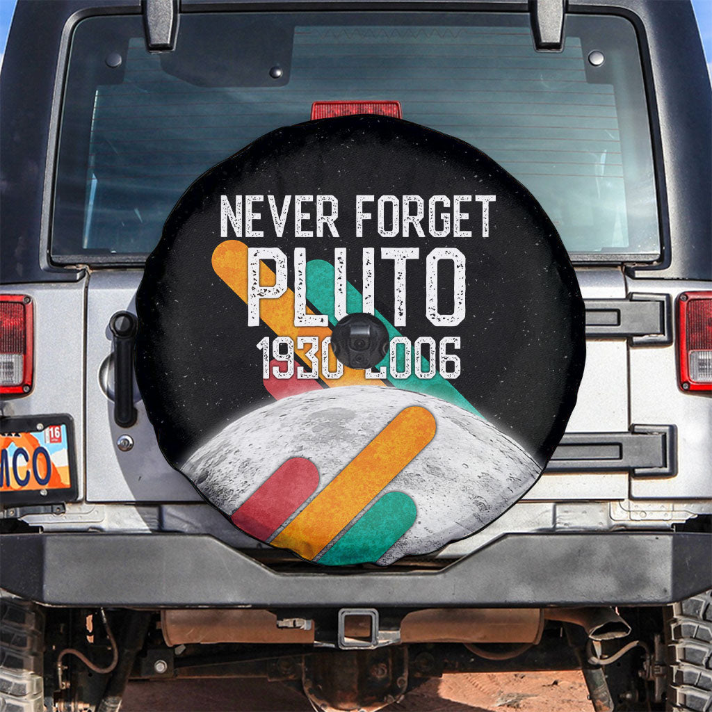 Never Forget Pluto Spare Tire Cover Retro Space Astronomy Science