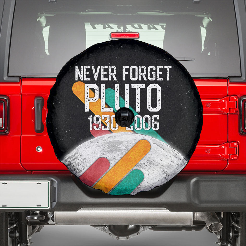 Never Forget Pluto Spare Tire Cover Retro Space Astronomy Science