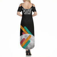 Never Forget Pluto Summer Maxi Dress Retro Space Astronomy Science