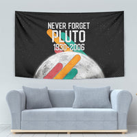 Never Forget Pluto Tapestry Retro Space Astronomy Science