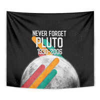 Never Forget Pluto Tapestry Retro Space Astronomy Science
