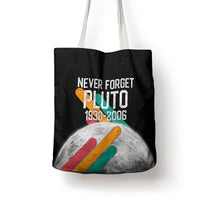 Never Forget Pluto Tote Bag Retro Space Astronomy Science
