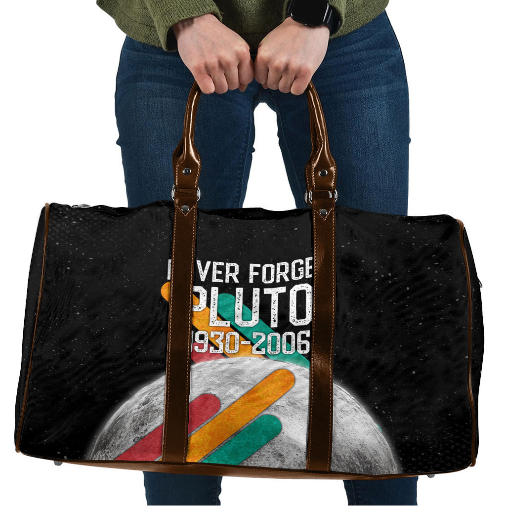 Never Forget Pluto Travel Bag Retro Space Astronomy Science