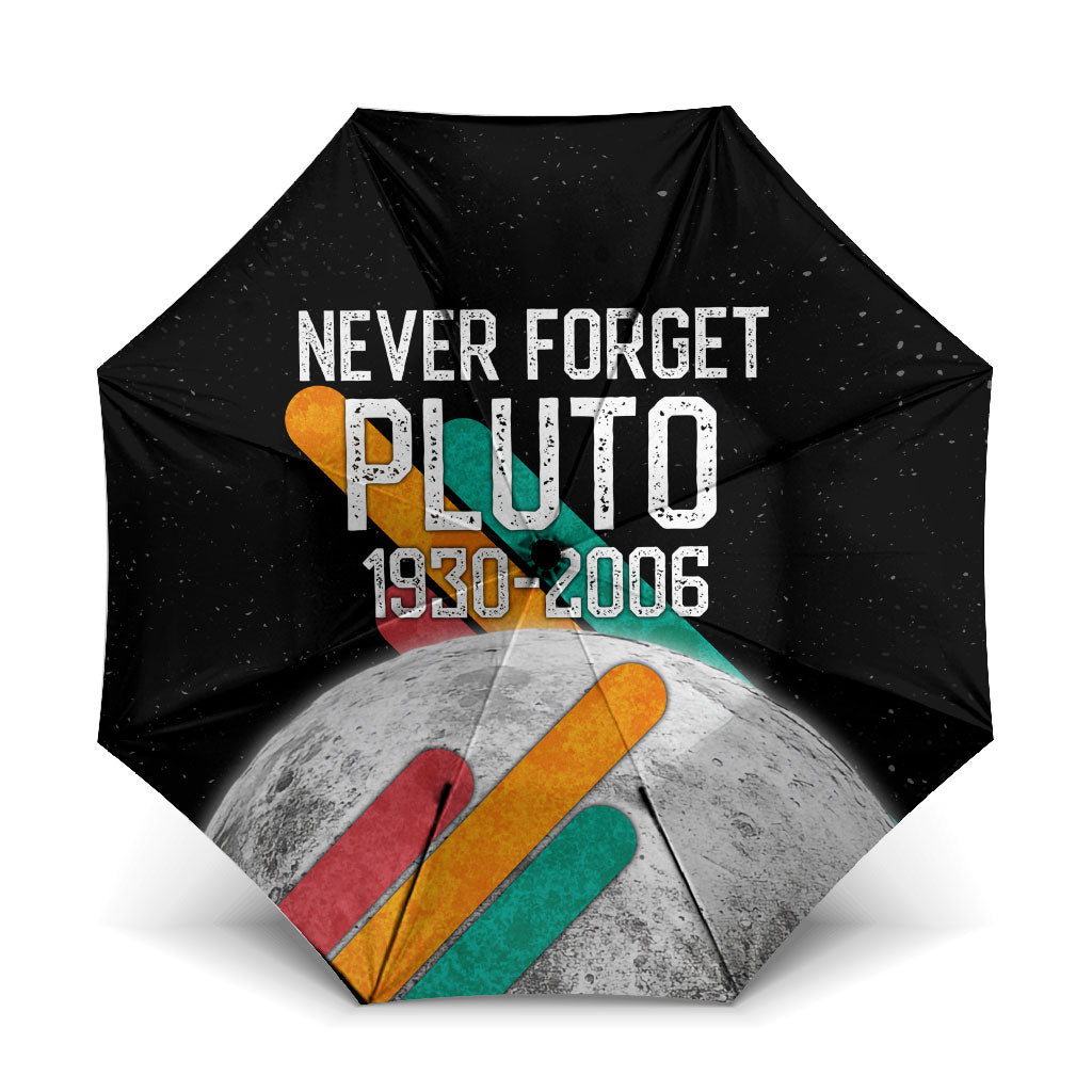 Never Forget Pluto Umbrella Retro Space Astronomy Science