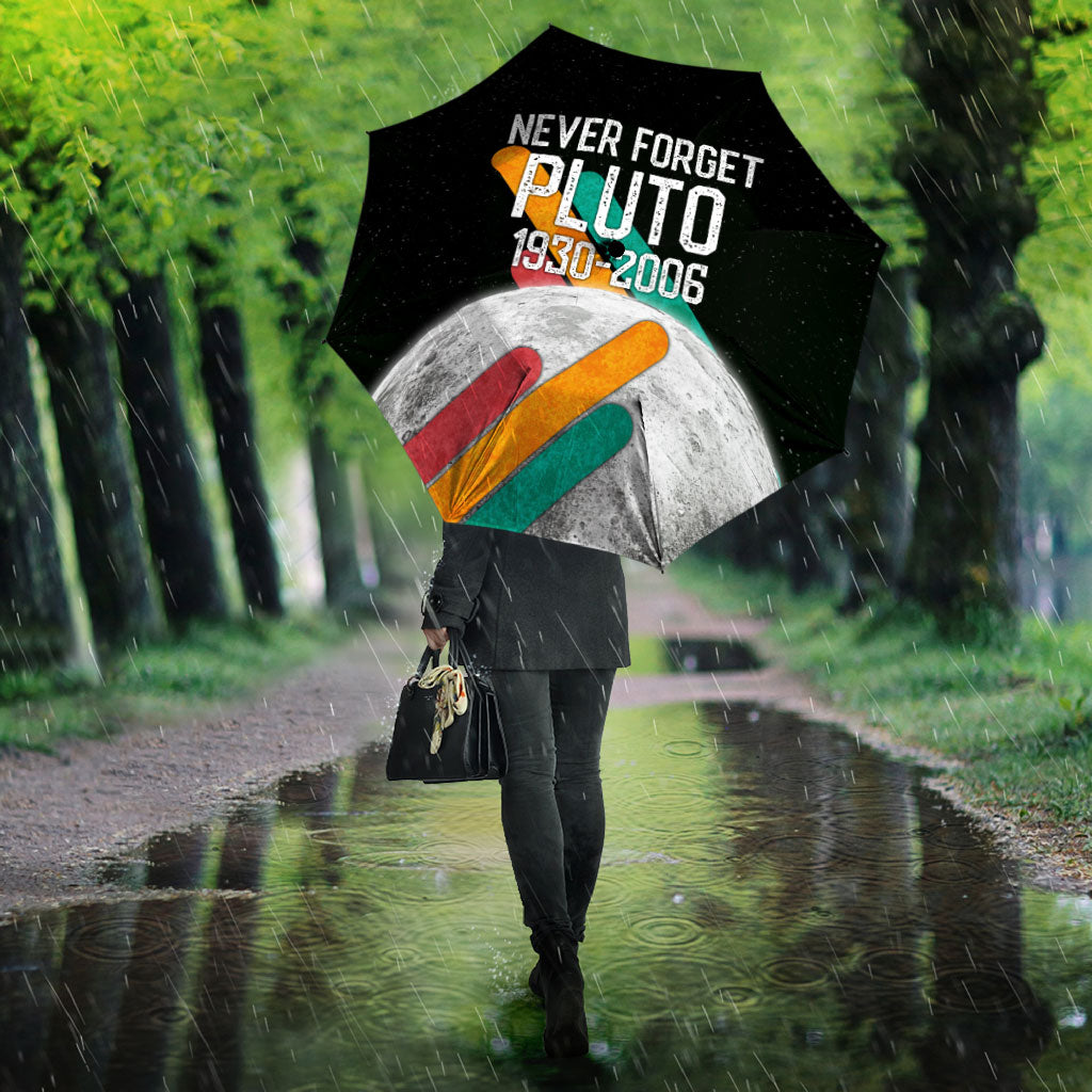 Never Forget Pluto Umbrella Retro Space Astronomy Science