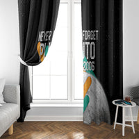 Never Forget Pluto Window Curtain Retro Space Astronomy Science