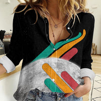 Never Forget Pluto Women Casual Shirt Retro Space Astronomy Science