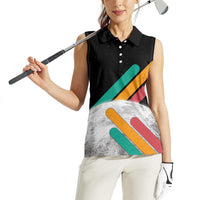 Never Forget Pluto Women Sleeveless Polo Shirt Retro Space Astronomy Science