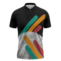 Never Forget Pluto Zipper Polo Shirt Retro Space Astronomy Science