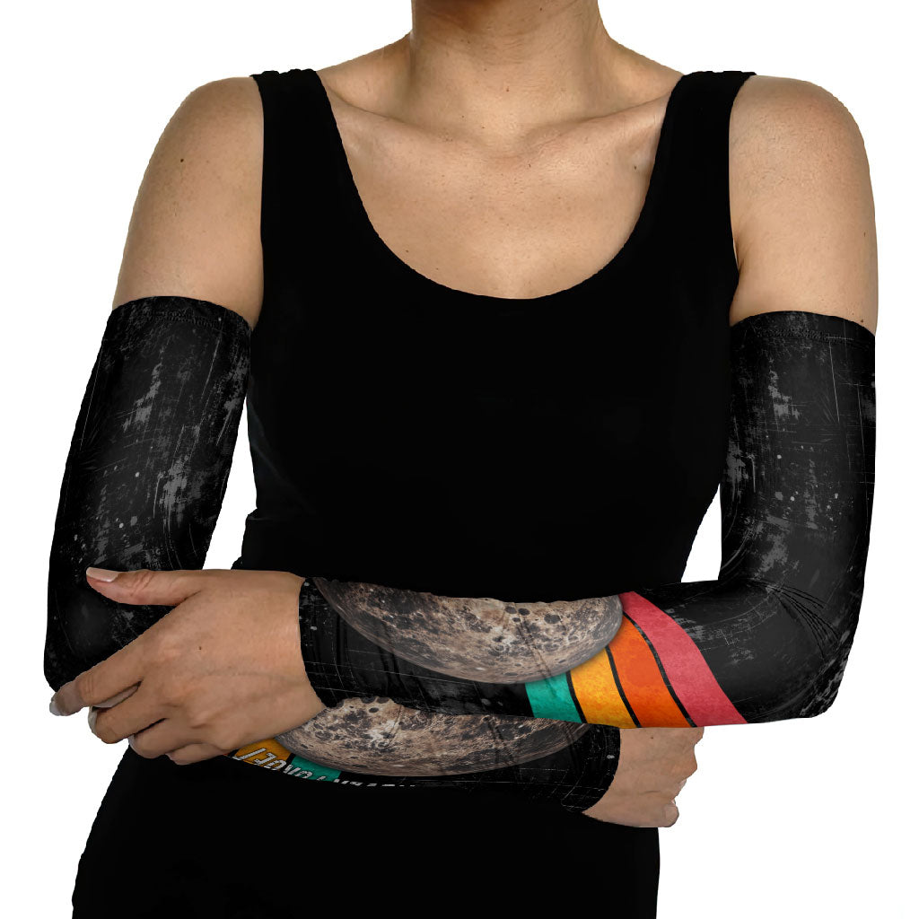 Never Forget Pluto Arm Sleeves Distressed Retro Space Astronomy Science