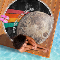 Never Forget Pluto Beach Blanket Distressed Retro Space Astronomy Science