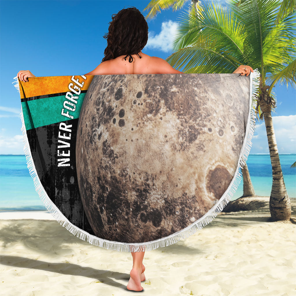 Never Forget Pluto Beach Blanket Distressed Retro Space Astronomy Science
