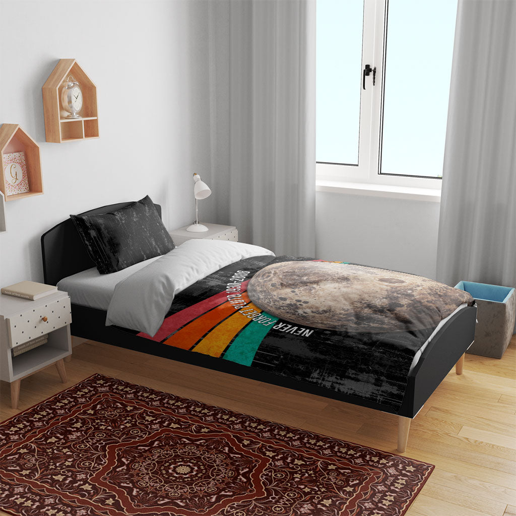 Never Forget Pluto Bedding Set Distressed Retro Space Astronomy Science