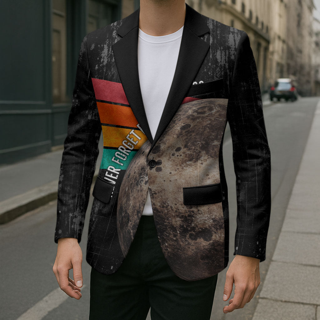 Never Forget Pluto Blazer Distressed Retro Space Astronomy Science