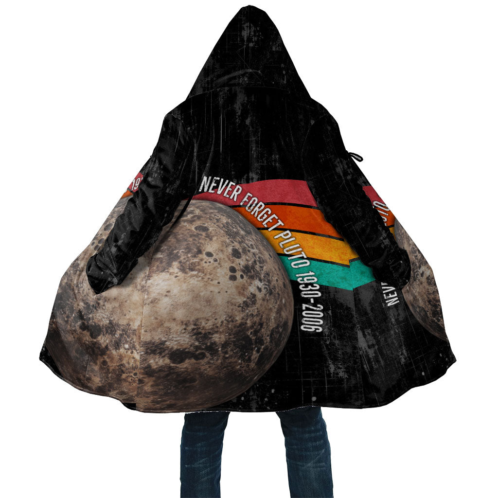 Never Forget Pluto Cloak Distressed Retro Space Astronomy Science