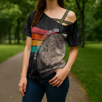 Never Forget Pluto Cross Shoulder Shirt Distressed Retro Space Astronomy Science