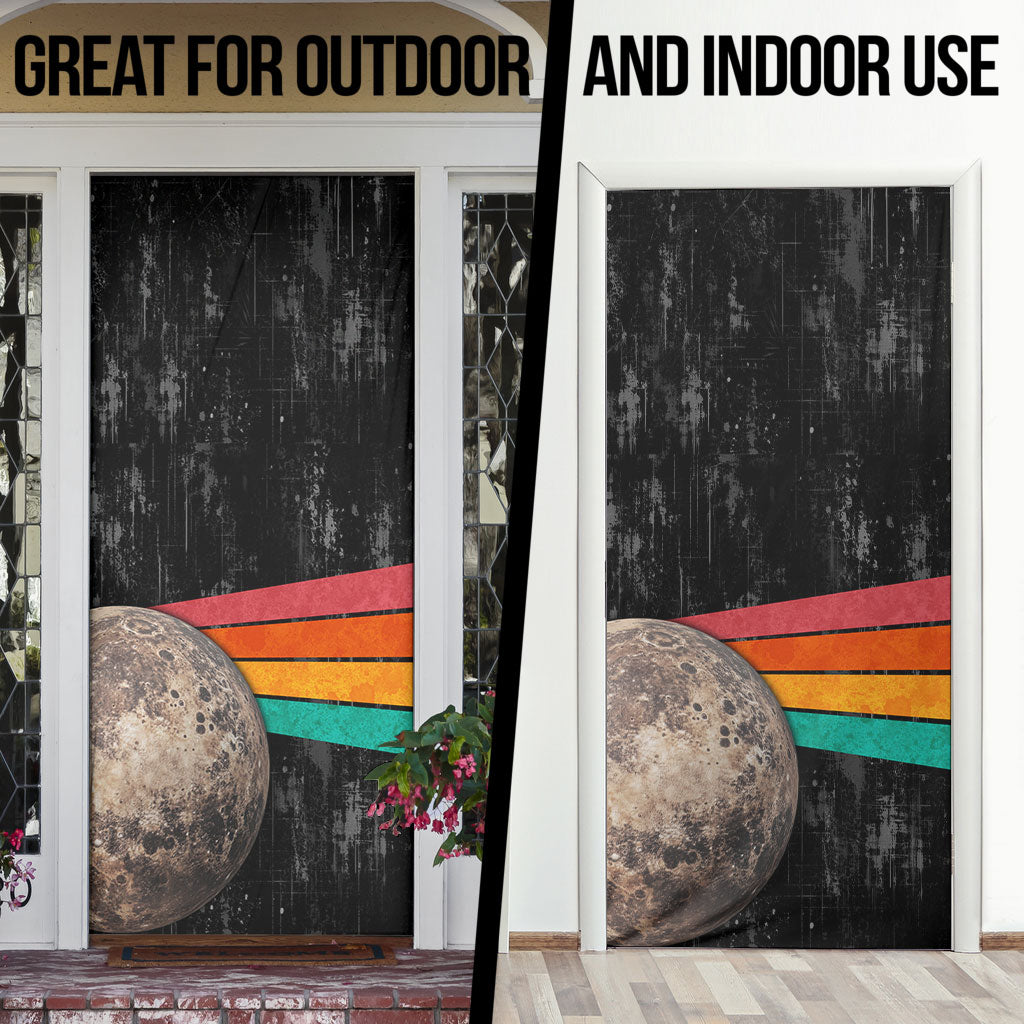 Never Forget Pluto Door Cover Distressed Retro Space Astronomy Science
