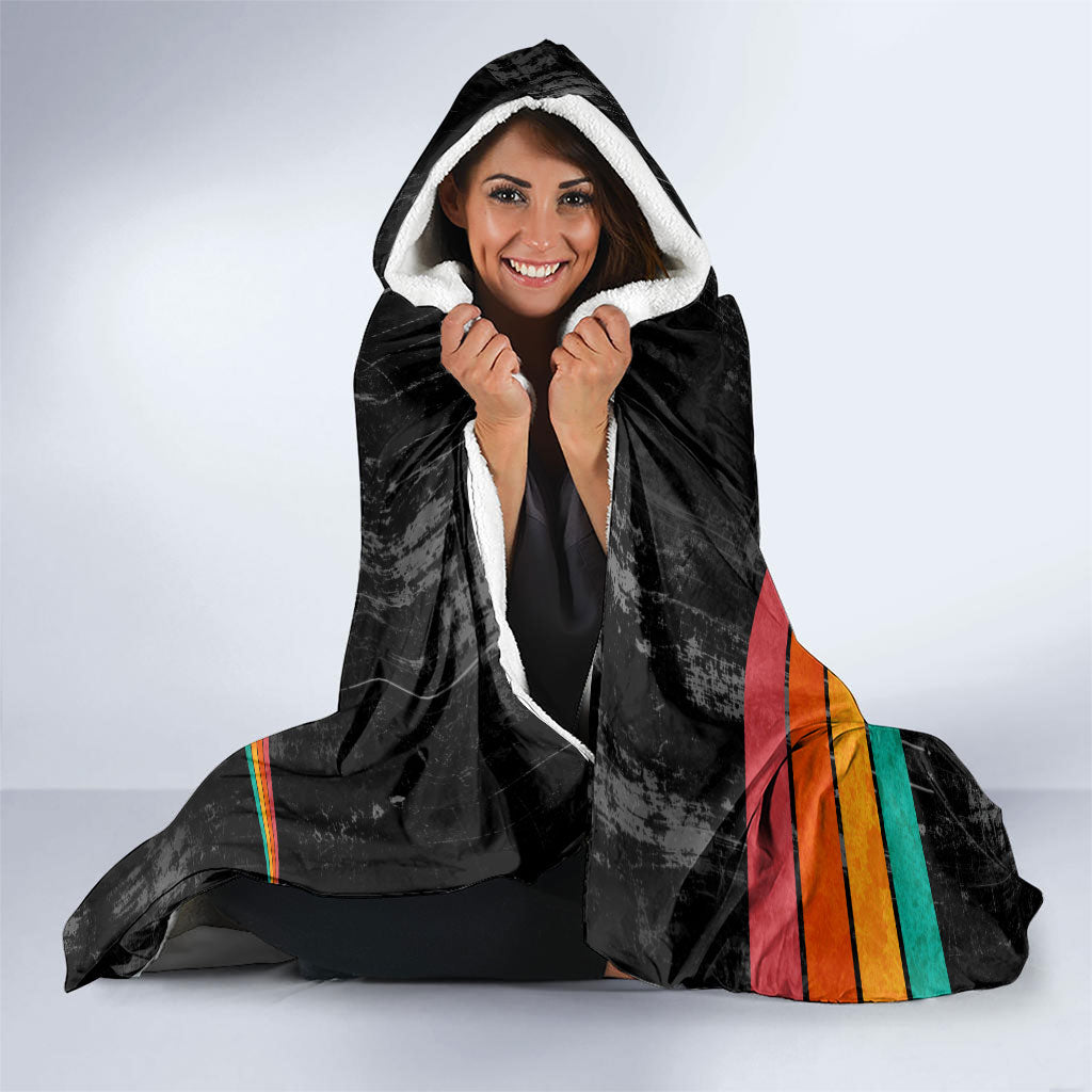 Never Forget Pluto Hooded Blanket Distressed Retro Space Astronomy Science