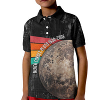 Never Forget Pluto Kid Polo Shirt Distressed Retro Space Astronomy Science