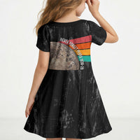 Never Forget Pluto Kid Short Sleeve Dress Distressed Retro Space Astronomy Science