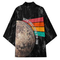Never Forget Pluto Kimono Distressed Retro Space Astronomy Science